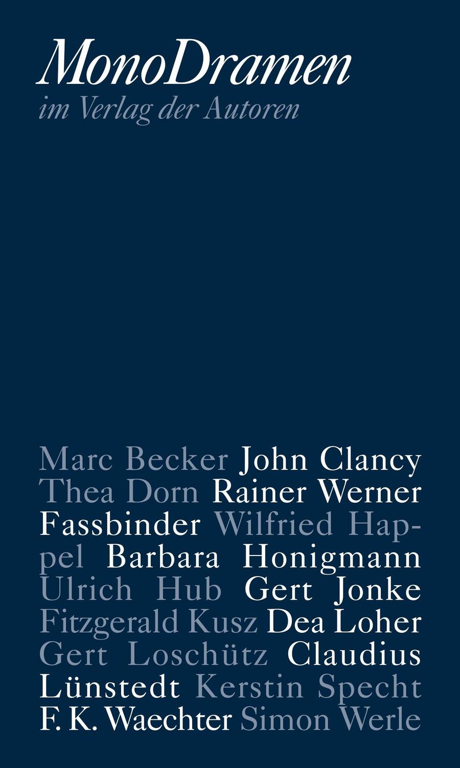 Cover: 9783886613632 | Monodramen | Marc Becker (u. a.) | Taschenbuch | Deutsch | 2014
