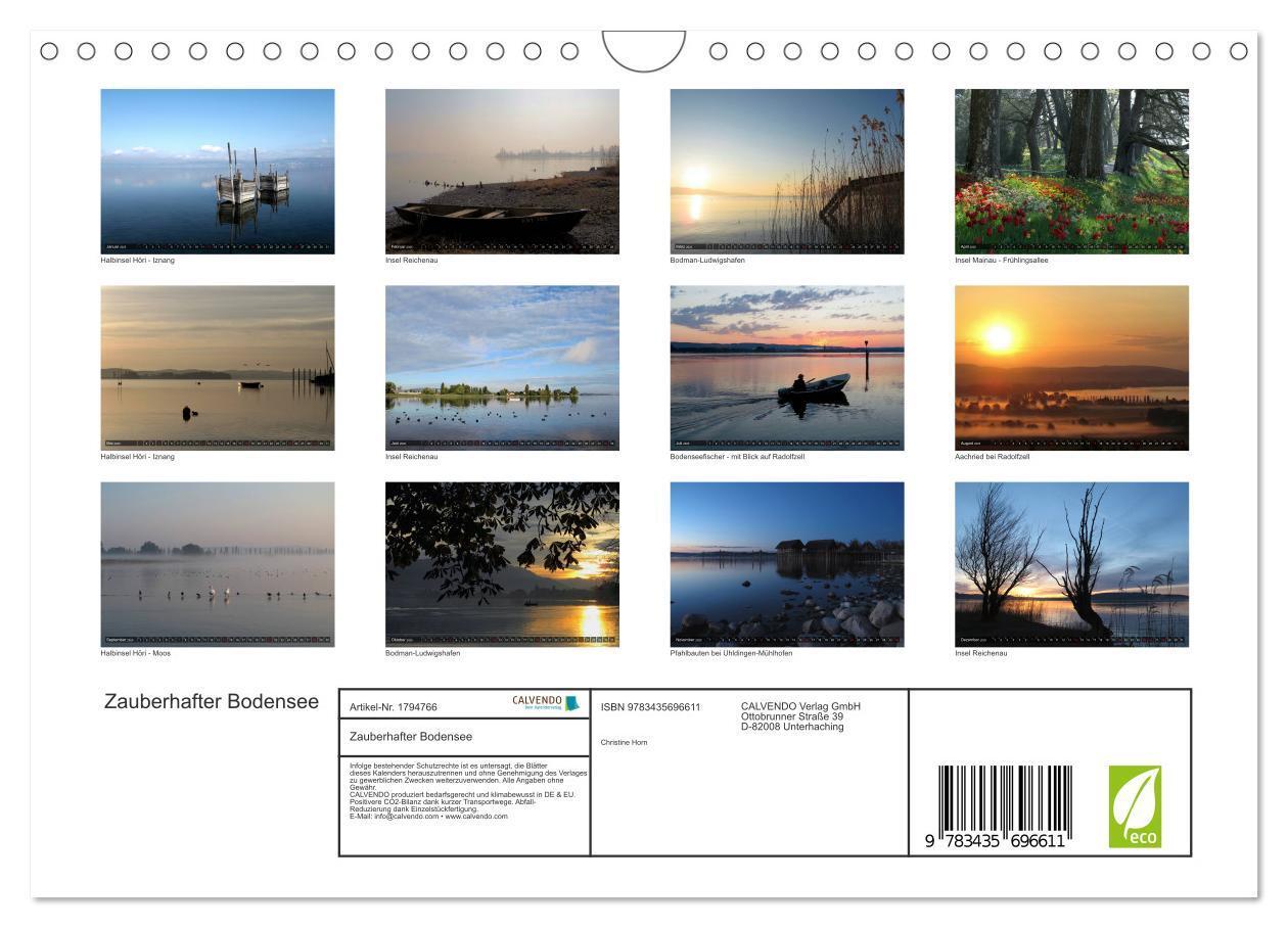 Bild: 9783435696611 | Zauberhafter Bodensee (Wandkalender 2025 DIN A4 quer), CALVENDO...