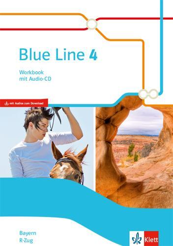 Cover: 9783125483545 | Blue Line 4 R-Zug. Ausgabe Bayern. Workbook mit Audio-CD Klasse 8