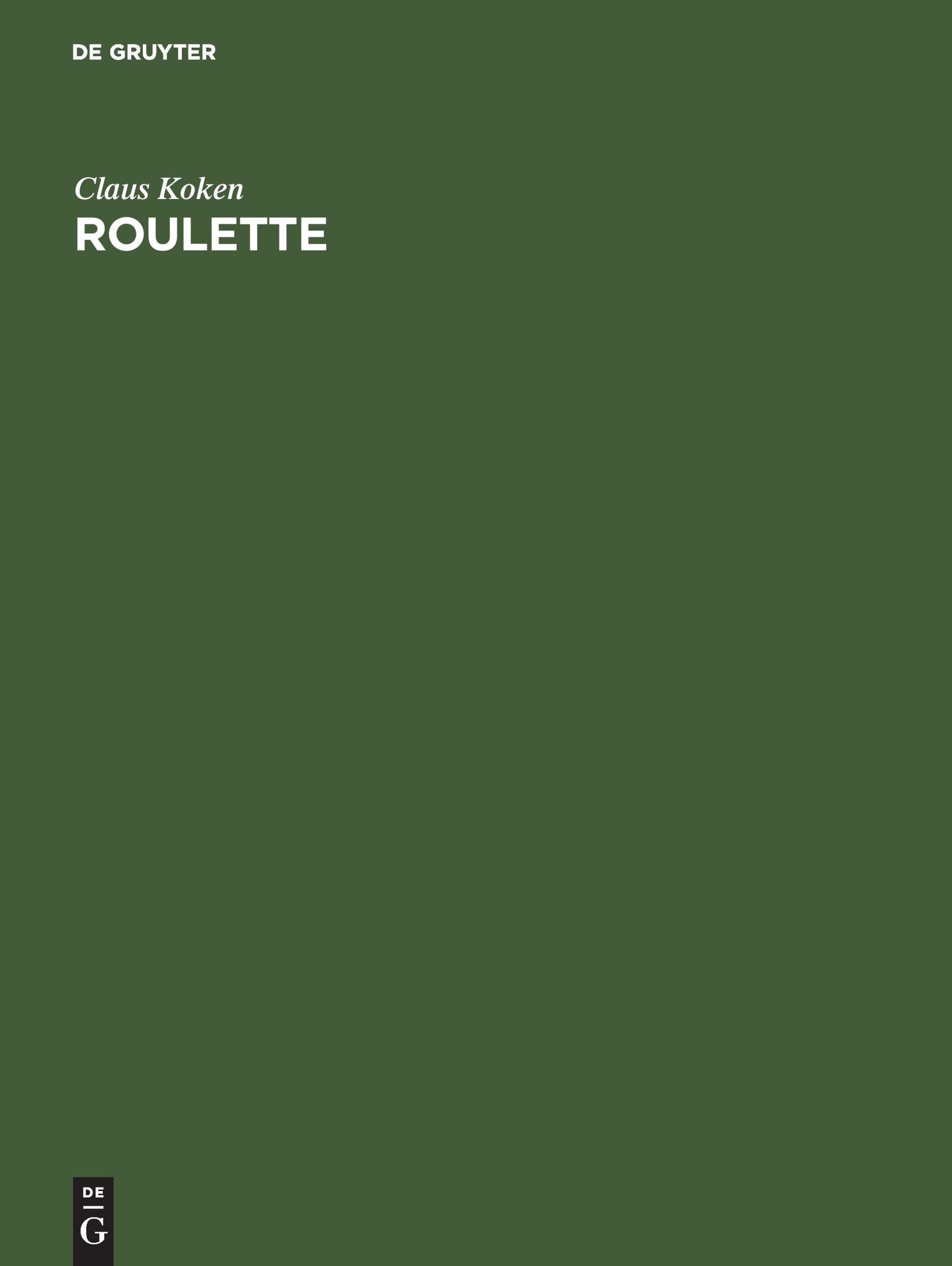 Cover: 9783486254426 | Roulette | Claus Koken | Buch | 154 S. | Deutsch | 2000