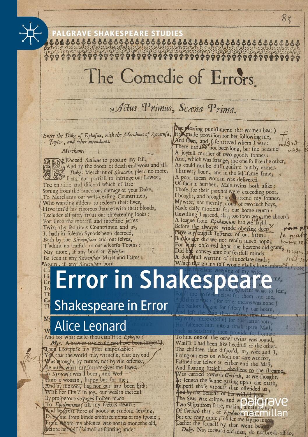 Cover: 9783030351823 | Error in Shakespeare | Shakespeare in Error | Alice Leonard | Buch