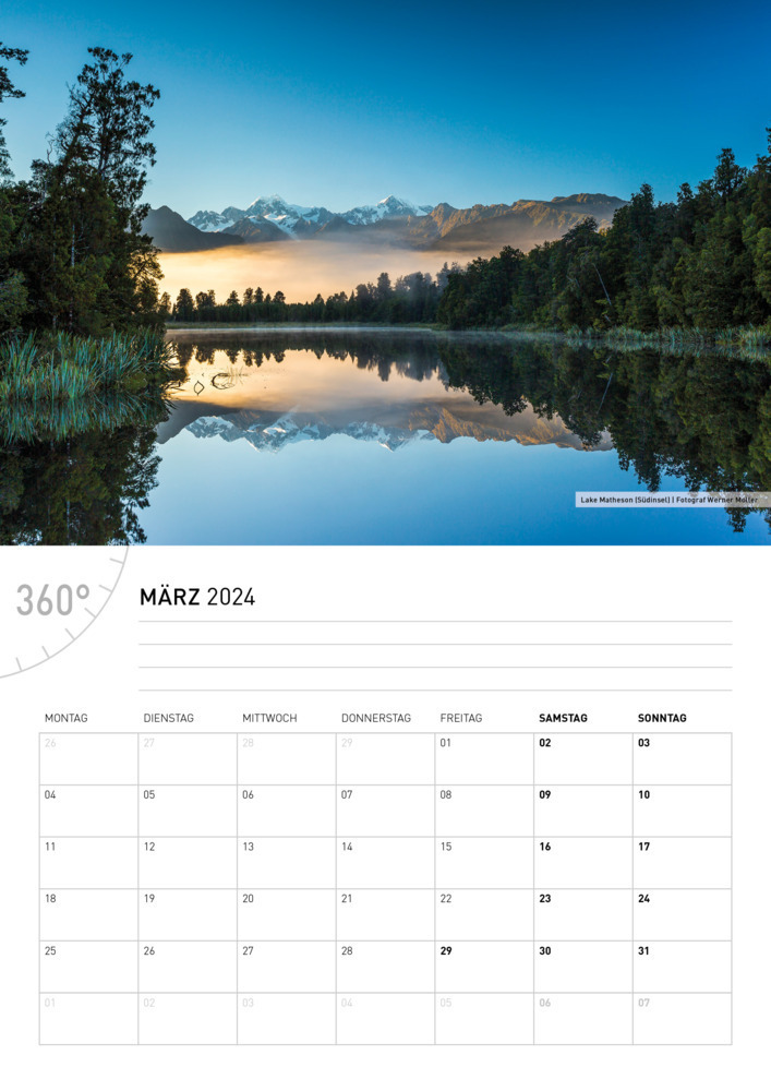 Bild: 9783968553917 | 360° Neuseeland Broschürenkalender 2024 | 360° medien | Kalender