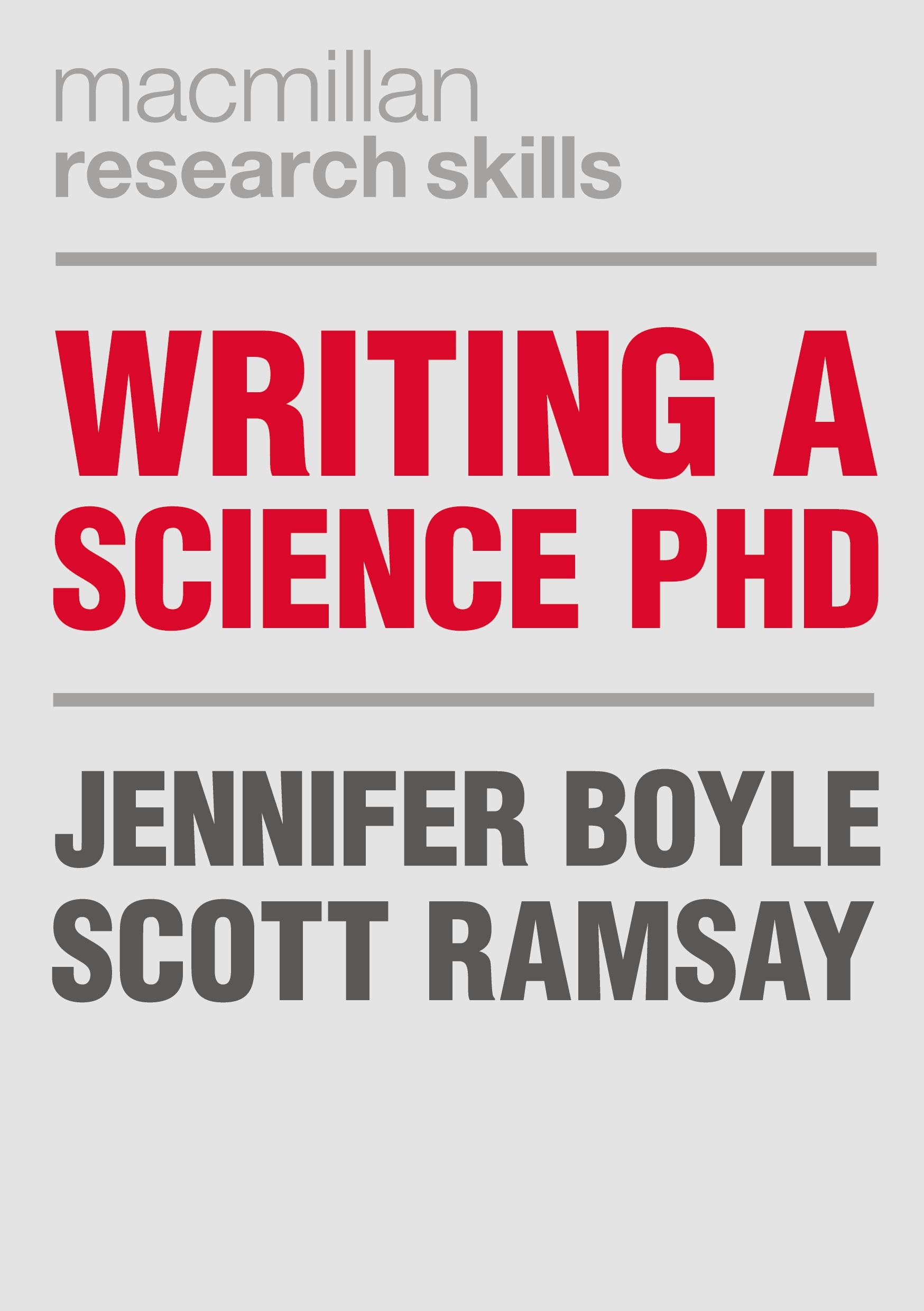 Cover: 9781352006308 | Writing a Science PhD | Macmillan Research Skills | Boyle (u. a.)