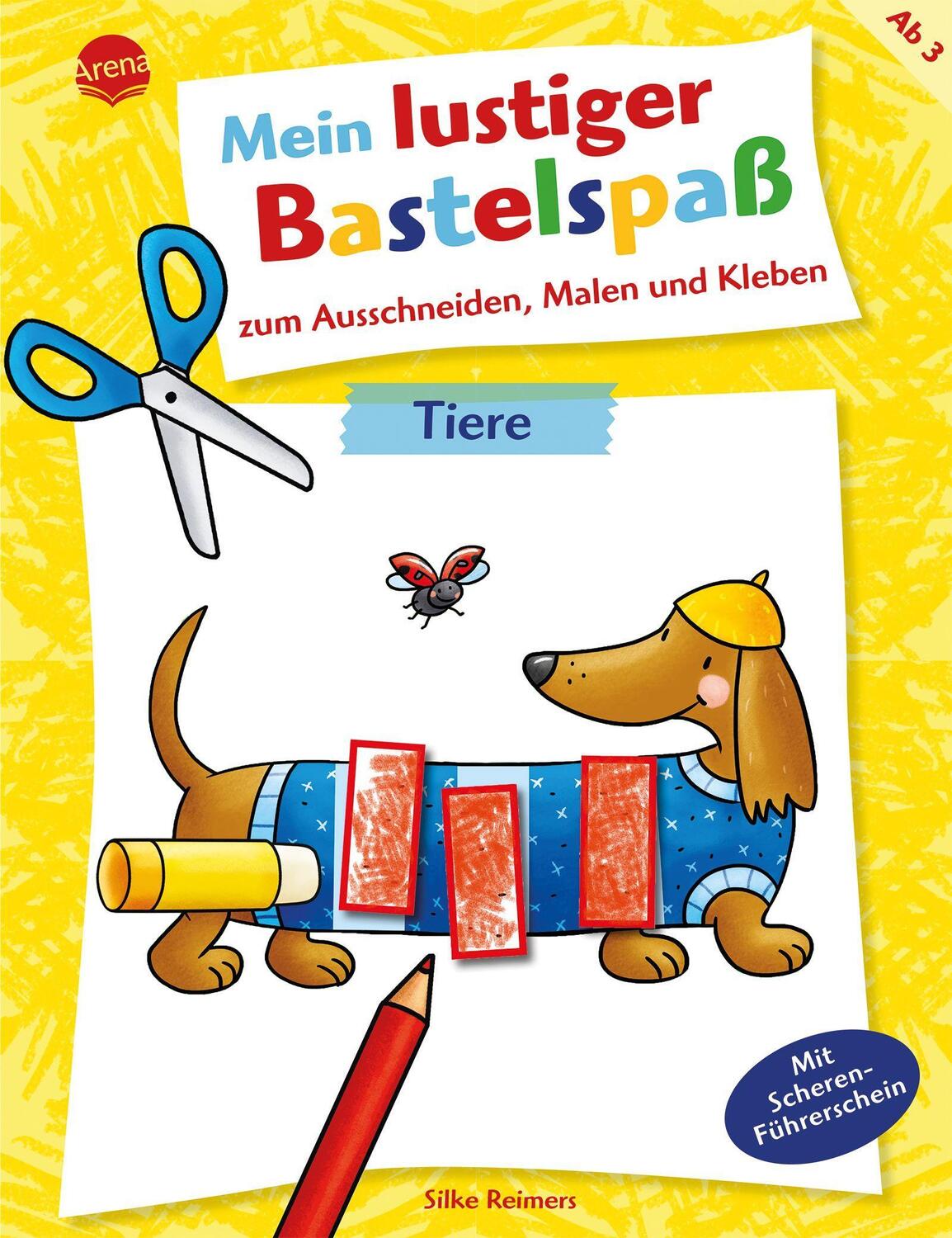 Cover: 9783401719184 | Mein lustiger Bastelspaß zum Ausschneiden, Malen und Kleben. Tiere