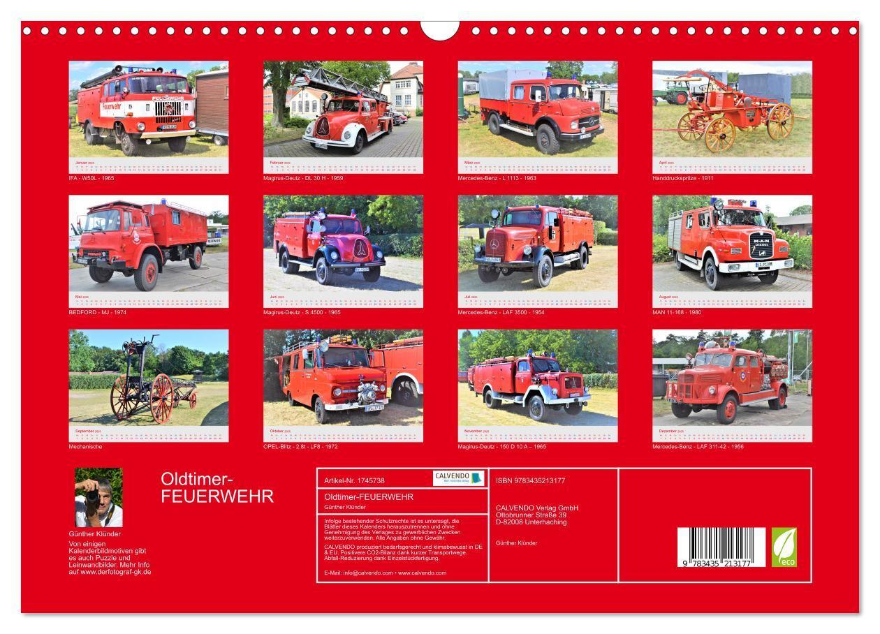 Bild: 9783435213177 | Oldtimer-FEUERWEHR (Wandkalender 2025 DIN A3 quer), CALVENDO...