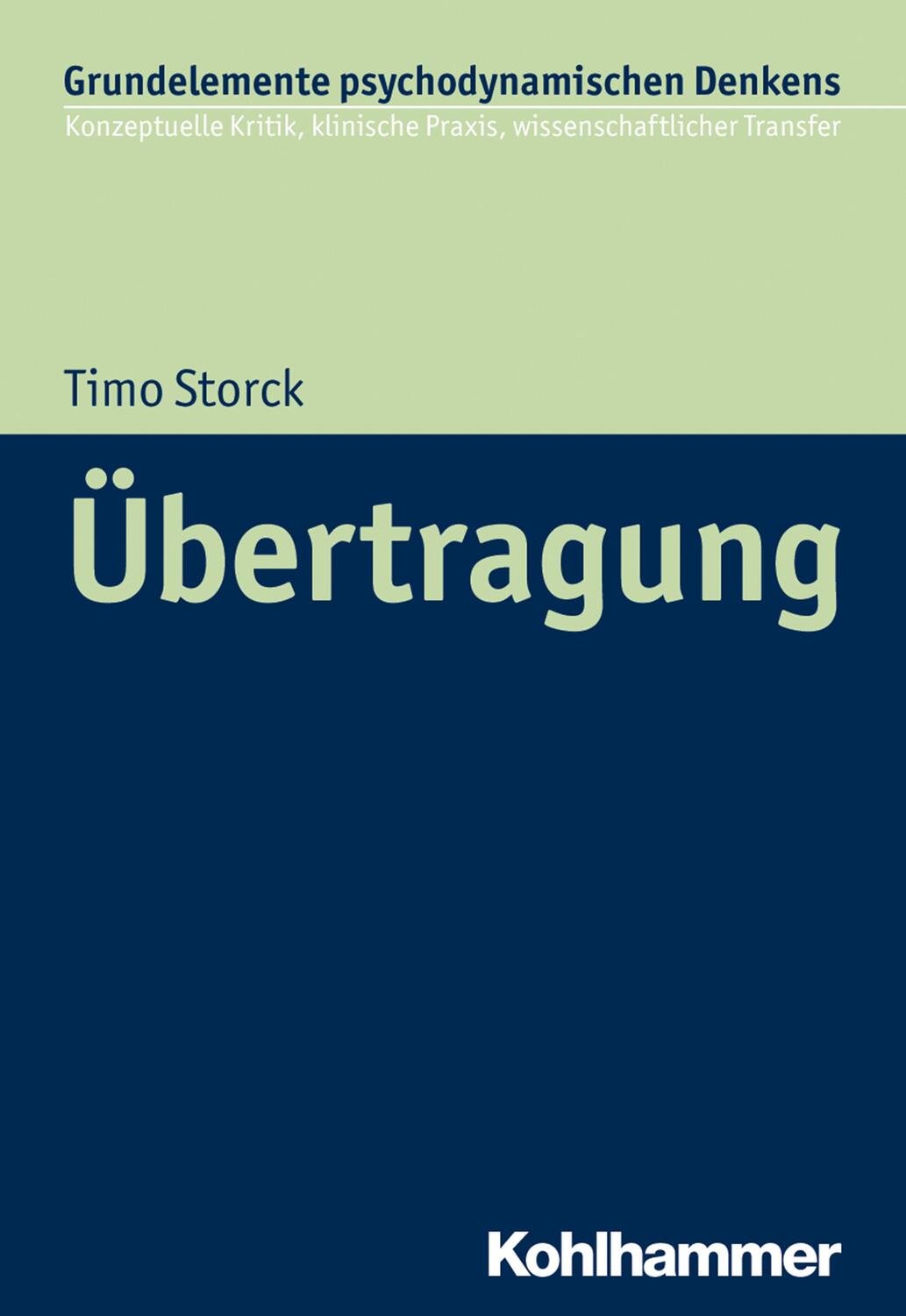 Cover: 9783170375710 | Übertragung | Timo Storck | Taschenbuch | Deutsch | 2020 | Kohlhammer
