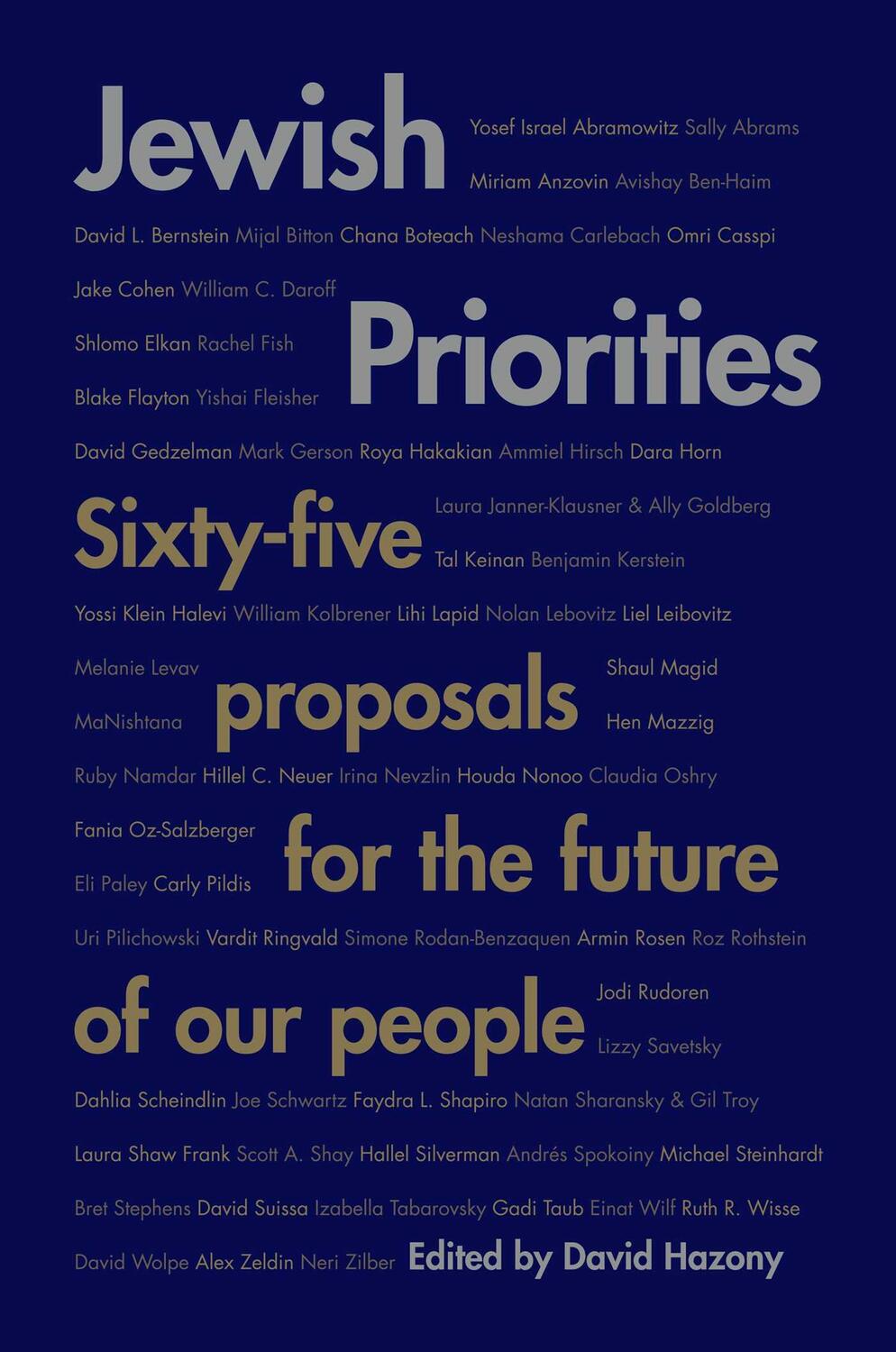 Cover: 9781637587447 | Jewish Priorities | Sixty-Five Proposals for the Future of Our People