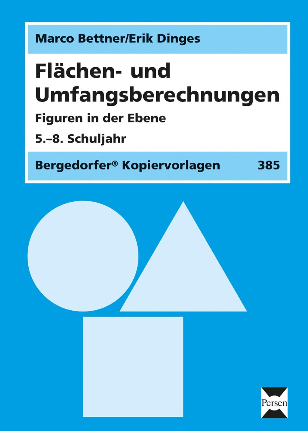 Cover: 9783834424990 | Flächen- und Umfangsberechnungen | Marco Bettner (u. a.) | Stück