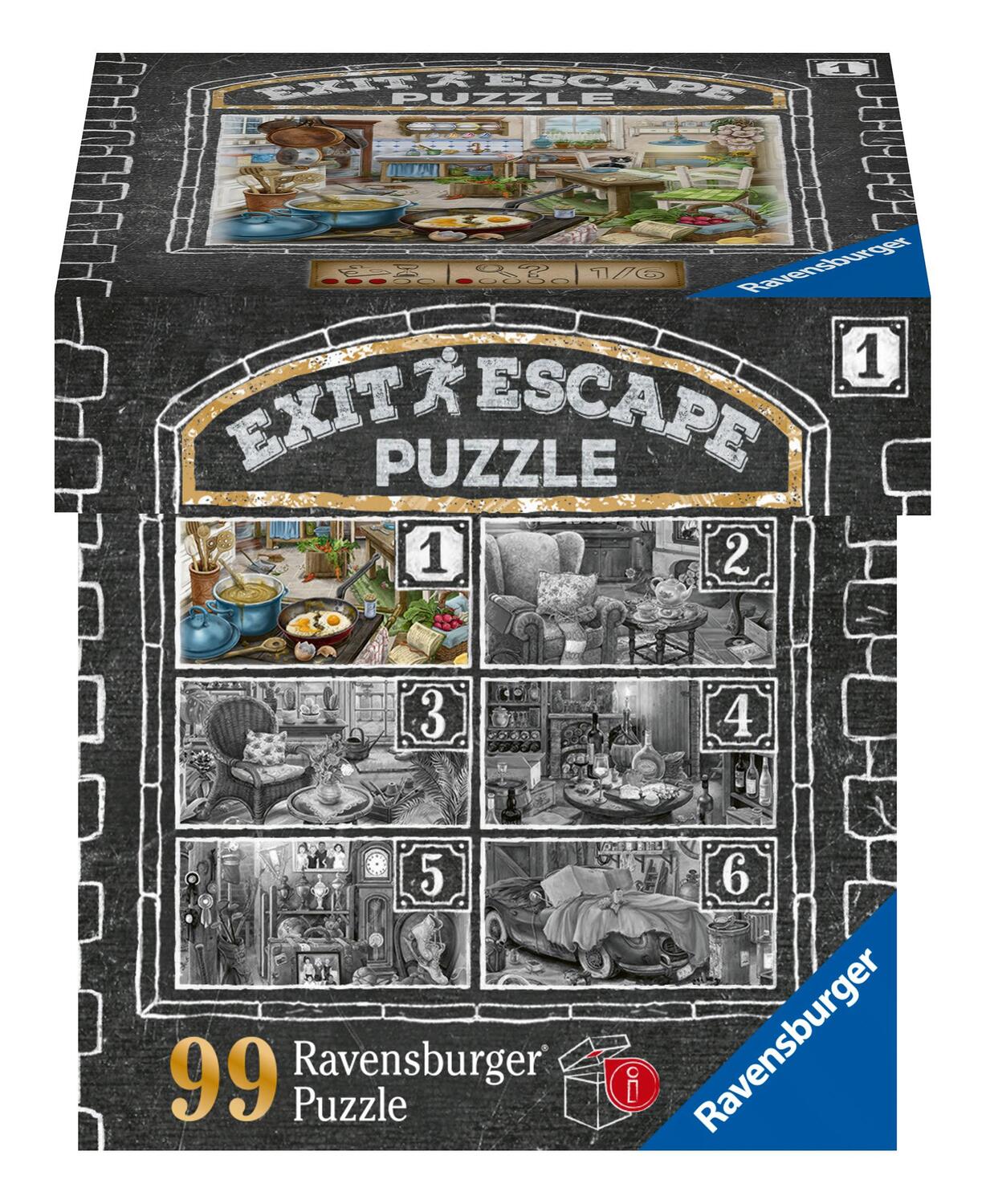 Cover: 4005556168774 | Ravensburger EXIT Puzzle 16877 - Im Gutshaus Küche - 99 Teile...