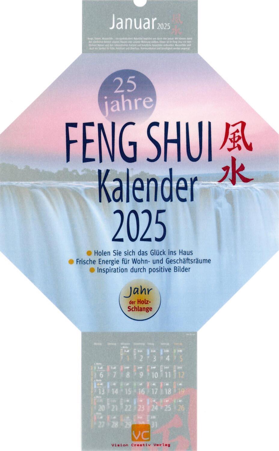 Cover: 9783948276300 | Feng-Shui-Kalender 2025 | Vision Creativ Verlag | Kalender | 15 S.