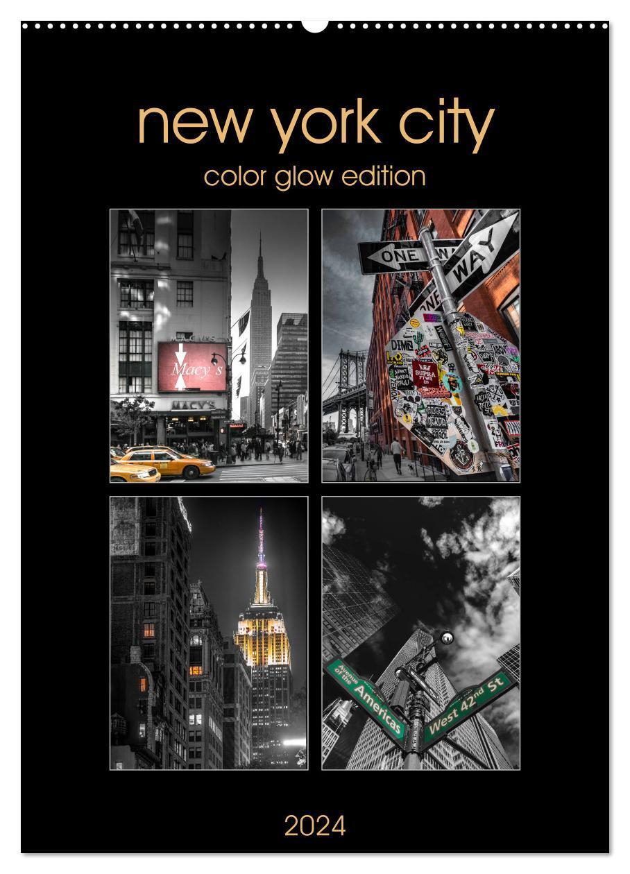 Cover: 9783383044779 | New York City - Color Glow Edition (Wandkalender 2024 DIN A2 hoch),...