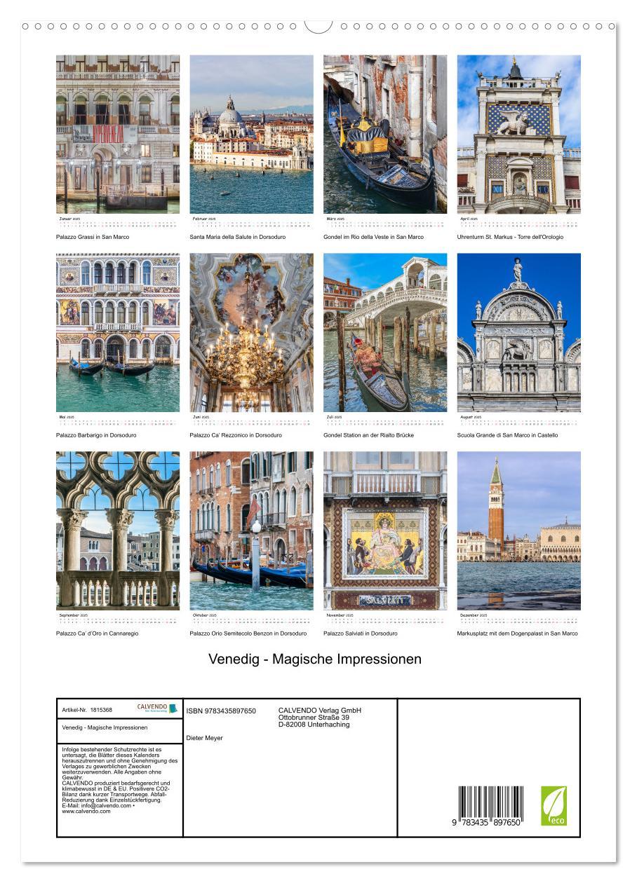 Bild: 9783435897650 | Venedig - Magische Impressionen (hochwertiger Premium Wandkalender...