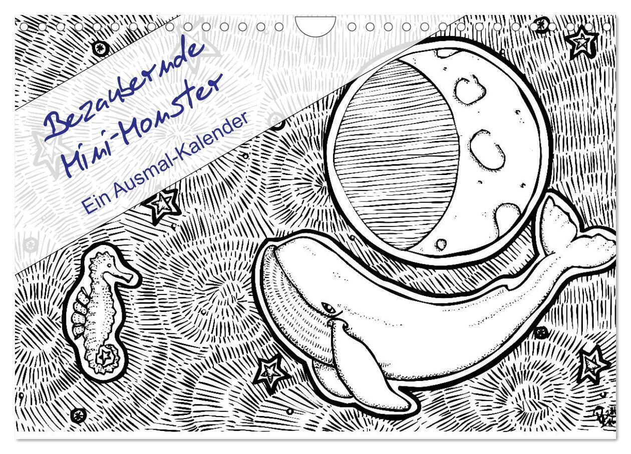 Cover: 9783383199424 | Bezaubernde Mini-Monster - Ein Ausmal-Kalender (Wandkalender 2024...