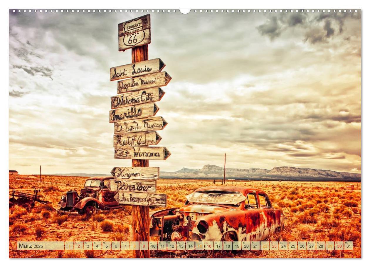 Bild: 9783435479672 | Nostalgie auf 2451 Meilen - Route 66 (Wandkalender 2025 DIN A2...