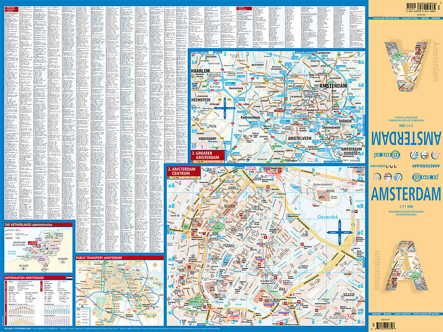 Bild: 9783866093393 | Borch Map Amsterdam | (Land-)Karte | Mehrfarbendruck. Gefalzt | 2014