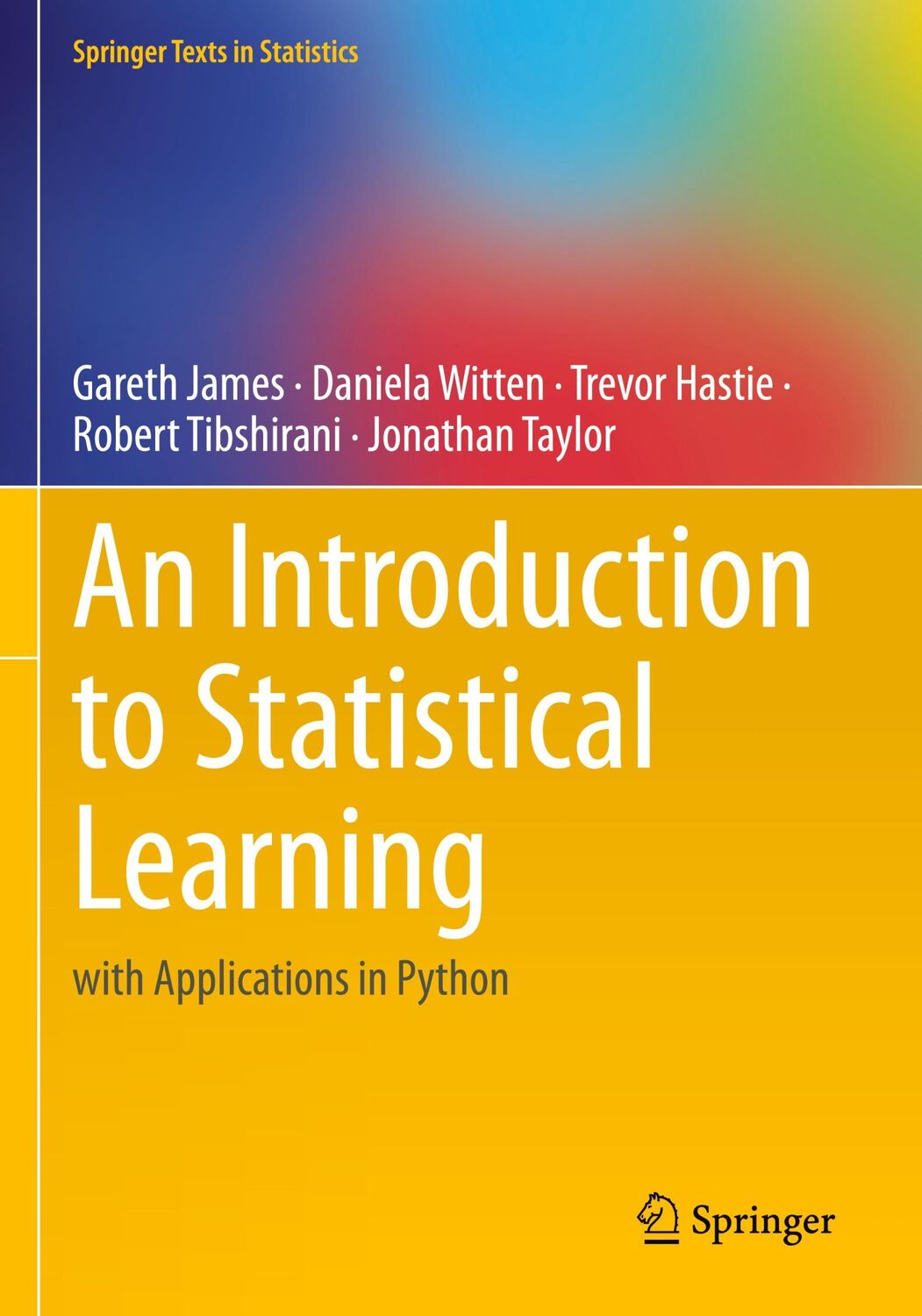 Cover: 9783031391897 | An Introduction to Statistical Learning | with Applications in Python