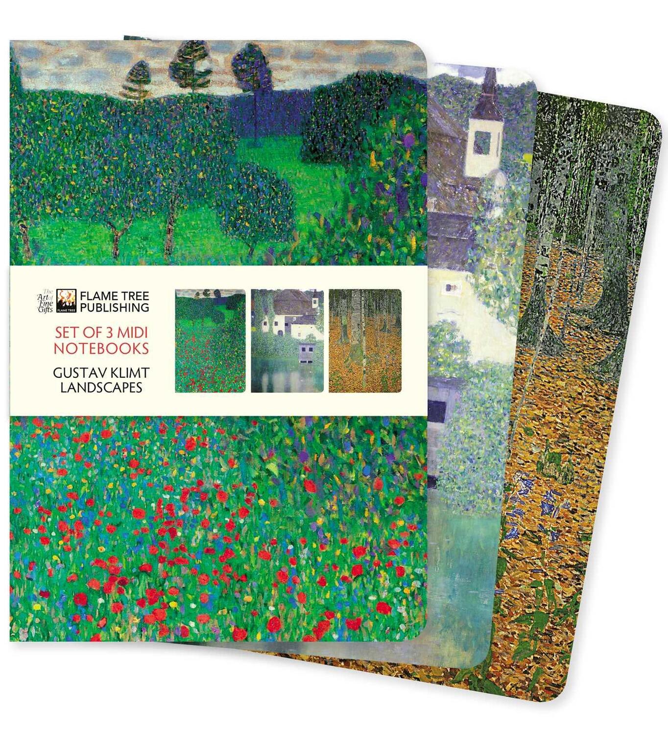 Cover: 9781804173176 | Gustav Klimt: Landscapes Set of 3 MIDI Notebooks | Buch | 192 S.