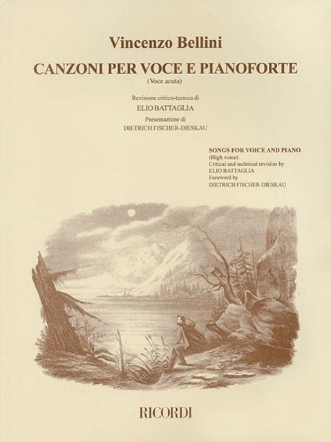 Cover: 9780634084898 | Vincenzo Bellini - Canzoni Per Voce: Songs for High Voice and Piano