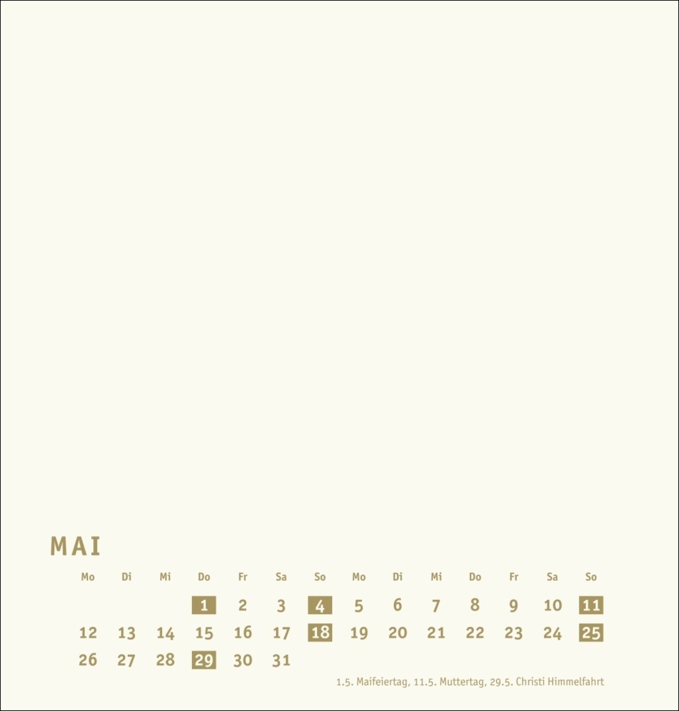 Bild: 9783756407927 | Premium-Bastelkalender gold mittel 2025 | Kalender | Spiralbindung