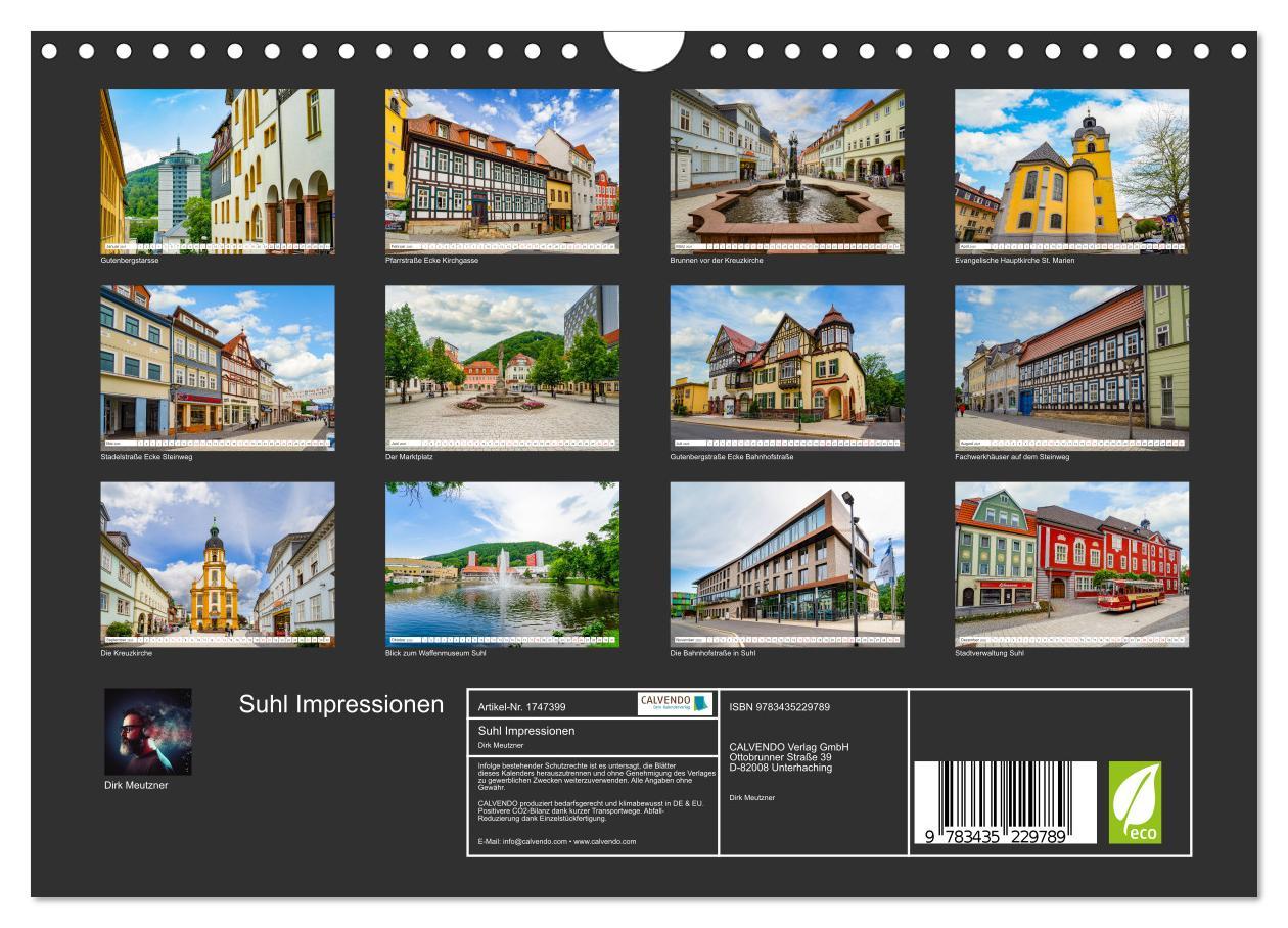 Bild: 9783435229789 | Suhl Impressionen (Wandkalender 2025 DIN A4 quer), CALVENDO...