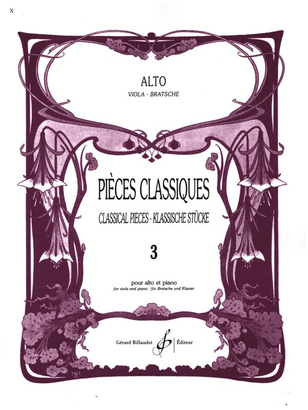 Cover: 9790043060390 | Pièces Classiques vol.3 pour alto et piano | Buch | Gerard Billaudot