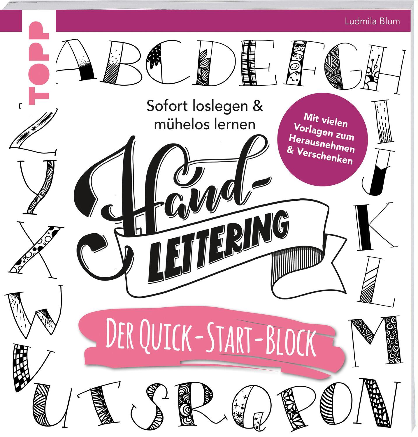 Cover: 9783772483356 | Handlettering. Der Quick-Start-Block | Ludmila Blum | Taschenbuch