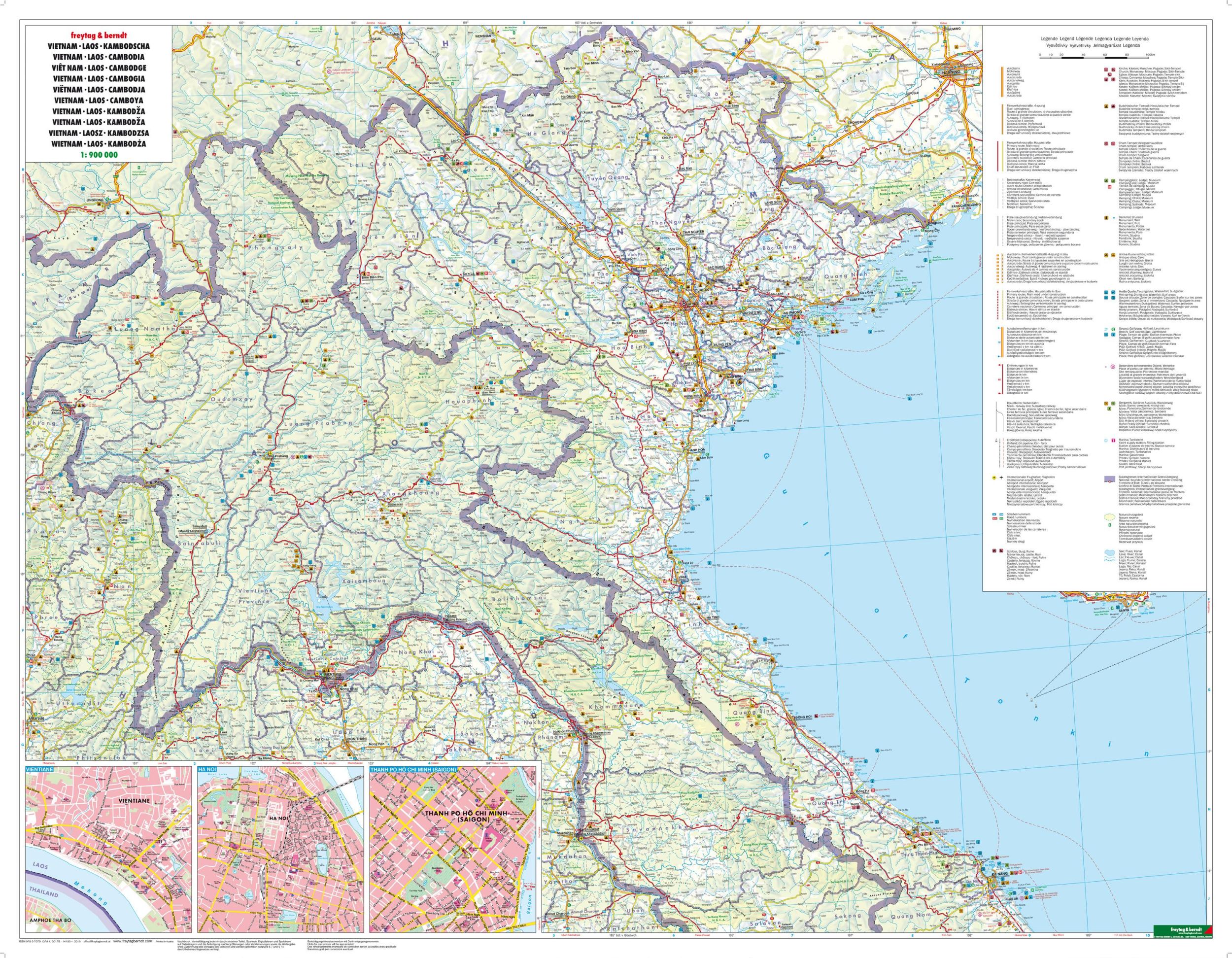 Bild: 9783707913781 | Vietnam - Laos - Kambodscha 1 : 900 000 | freytag &amp; berndt | Deutsch