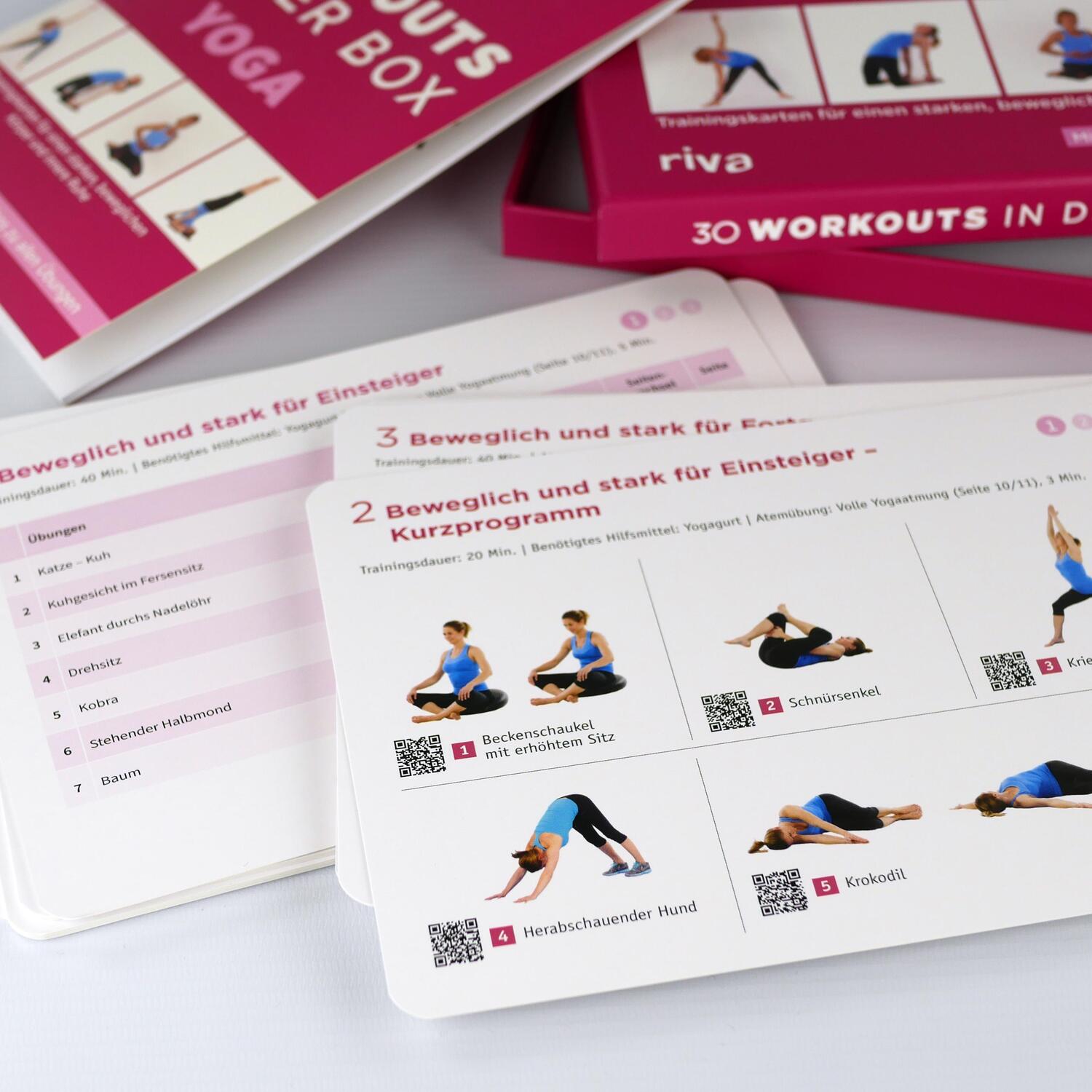 Bild: 9783742322937 | 30 Workouts in der Box - Yoga | Katharina Herdener | Box | Deutsch