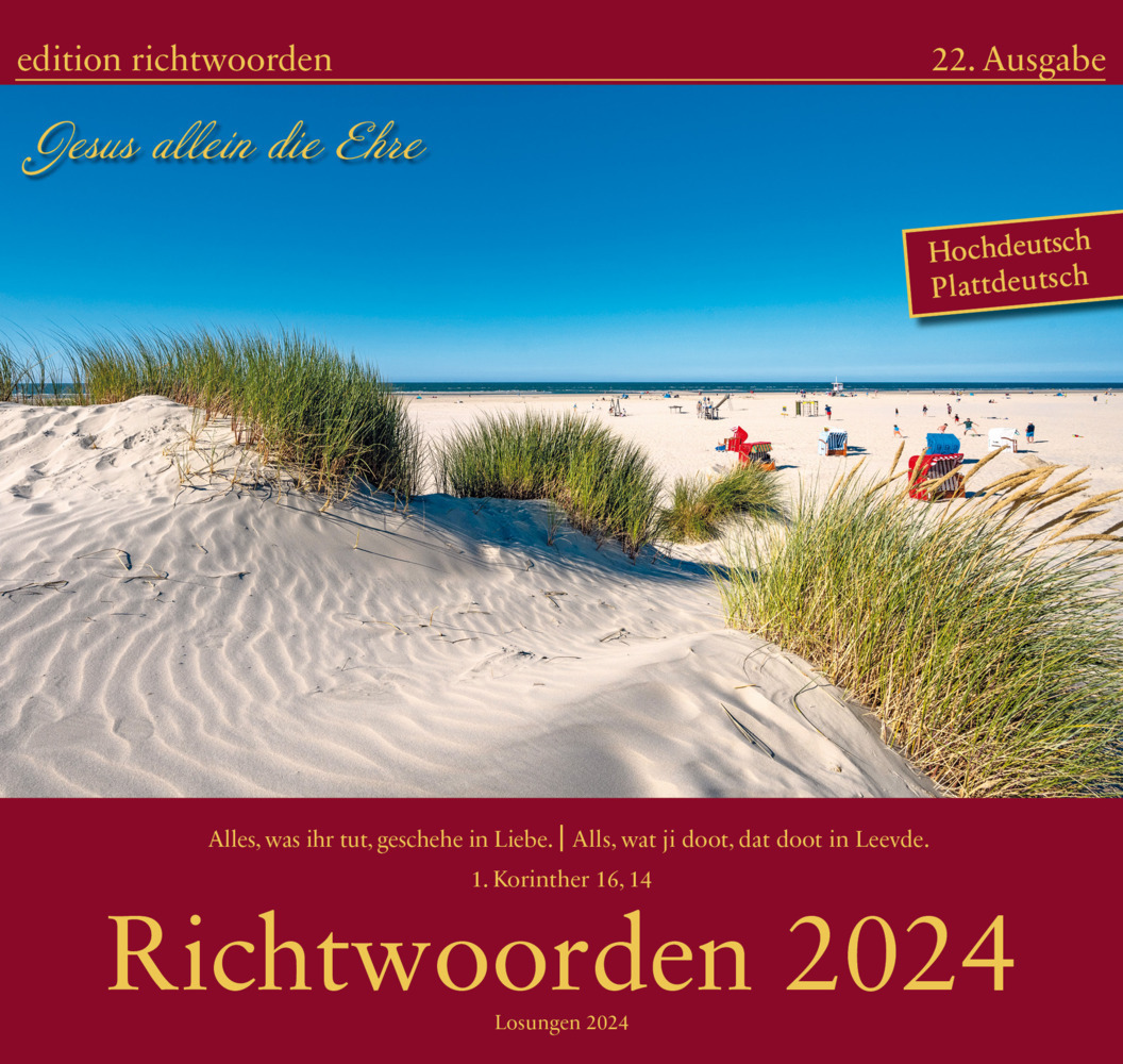 Cover: 9783910358058 | Richtwoorden Kalender 2024 | Kroon Helmut | Taschenbuch | Deutsch