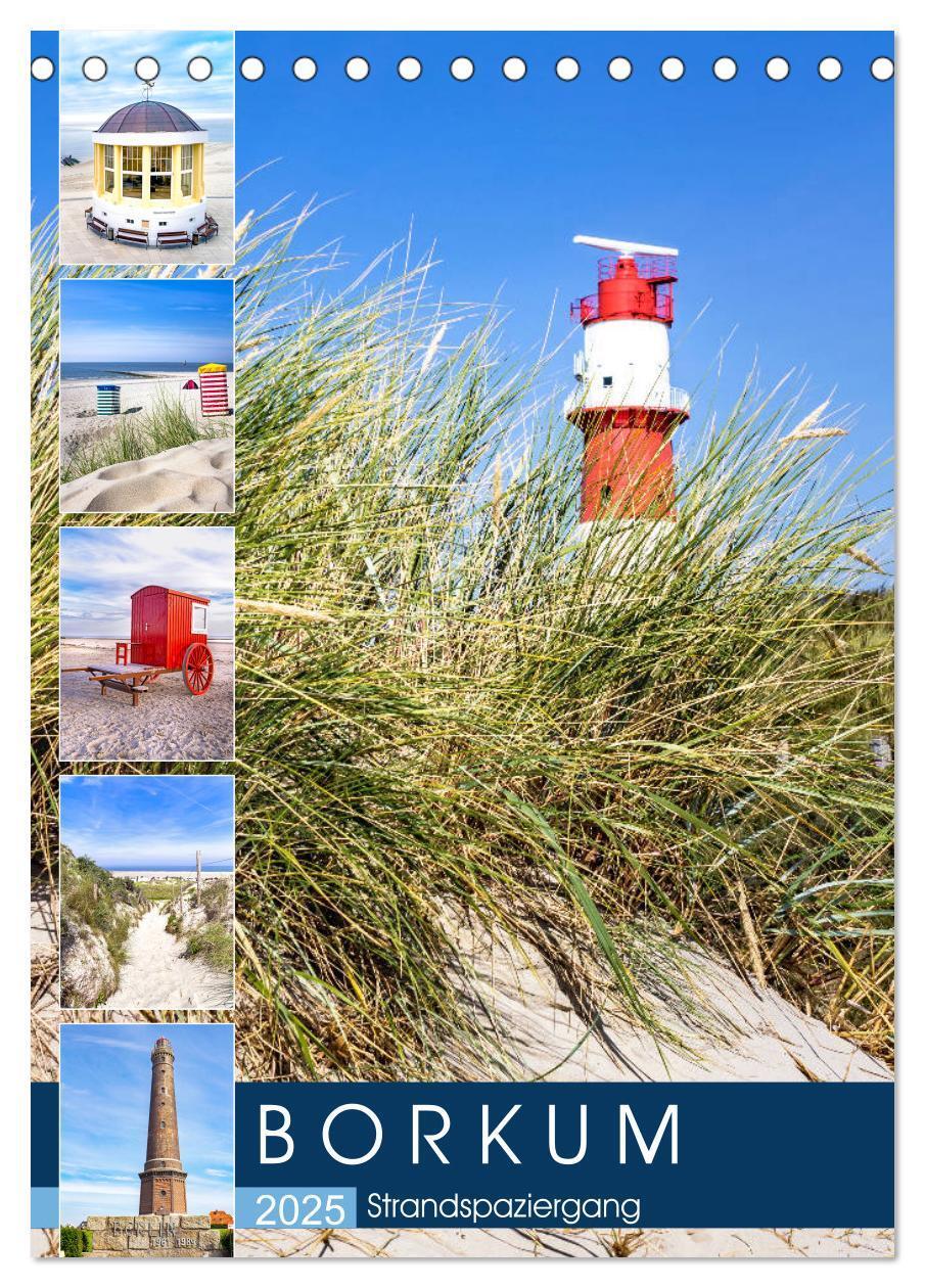 Cover: 9783435971145 | Borkum Strandspaziergang (Tischkalender 2025 DIN A5 hoch), CALVENDO...