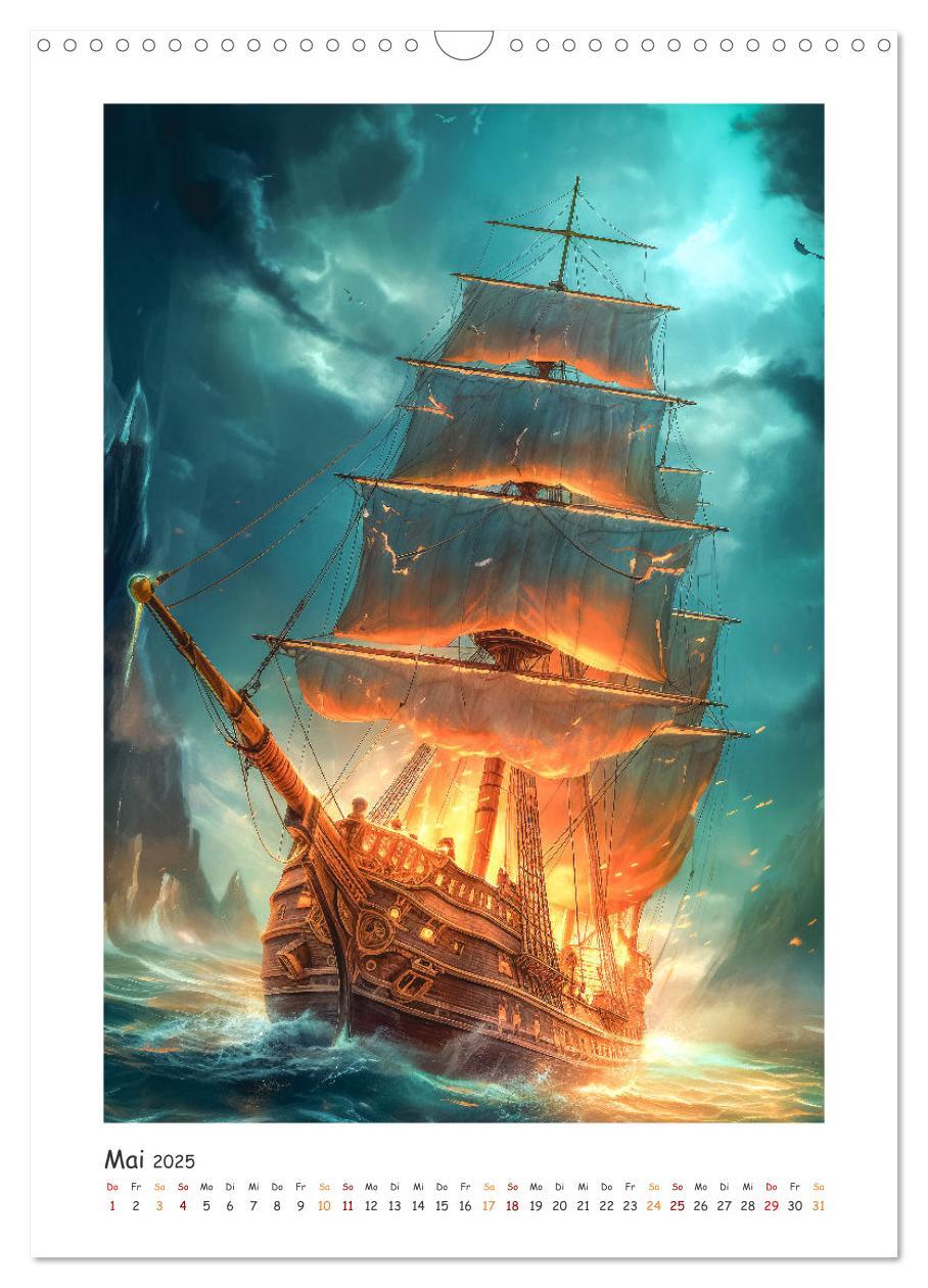 Bild: 9783435866960 | Piratenschiffe (Wandkalender 2025 DIN A3 hoch), CALVENDO...