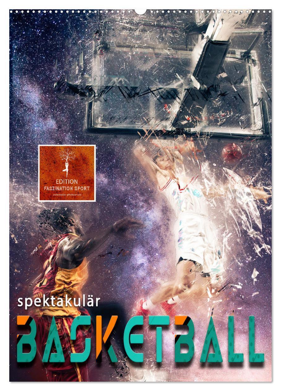 Cover: 9783675629561 | Basketball spektakulär (Wandkalender 2024 DIN A2 hoch), CALVENDO...