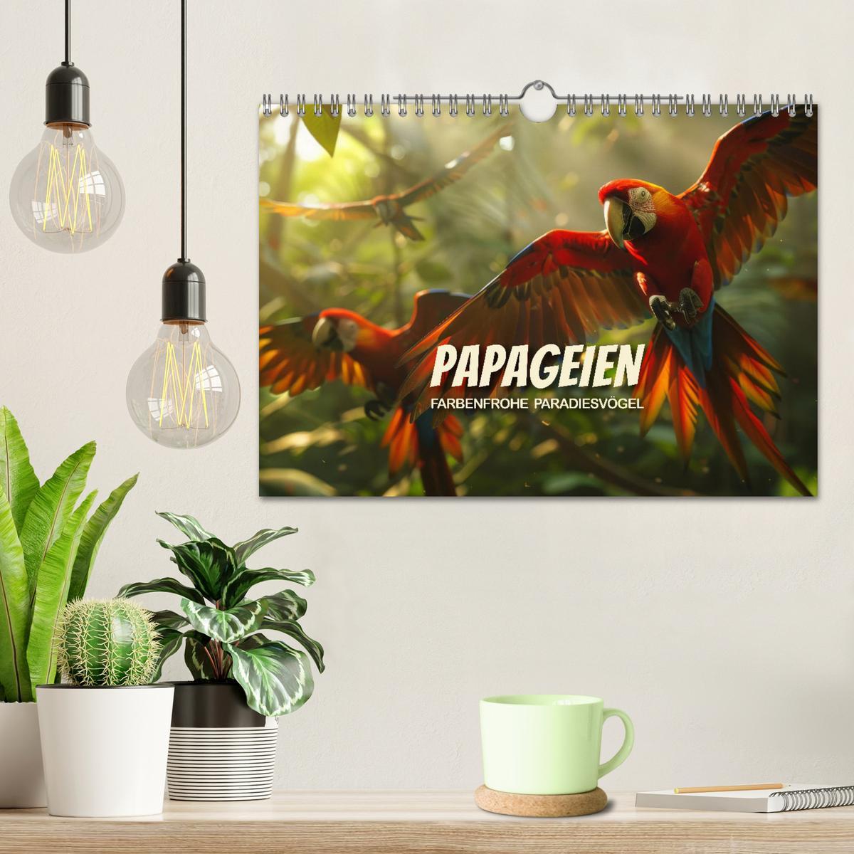 Bild: 9783383795046 | Papageien - Farbenfrohe Paradiesvögel (Wandkalender 2025 DIN A4...