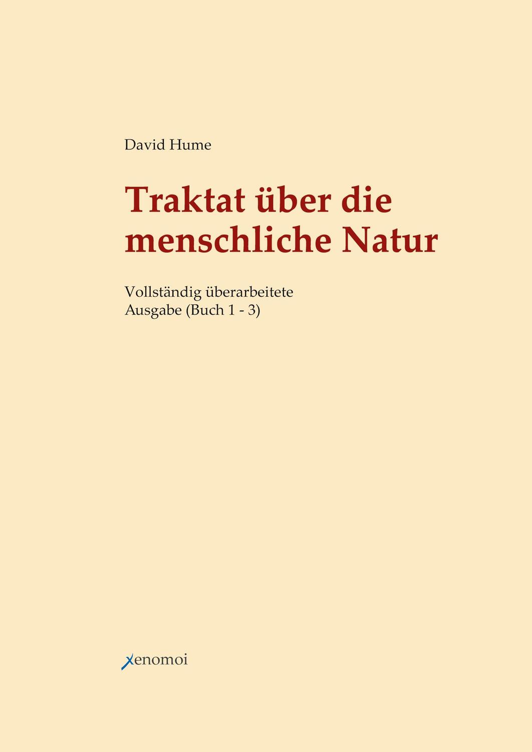 Cover: 9783942106689 | Traktat über die menschliche Natur | David Hume | Buch | 560 S. | 2019