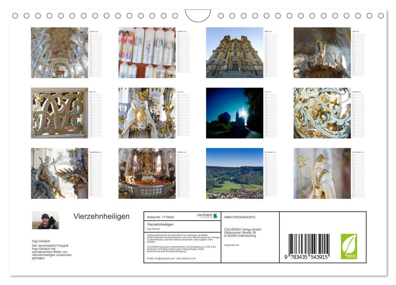 Bild: 9783435543915 | Vierzehnheiligen (Wandkalender 2025 DIN A4 quer), CALVENDO...