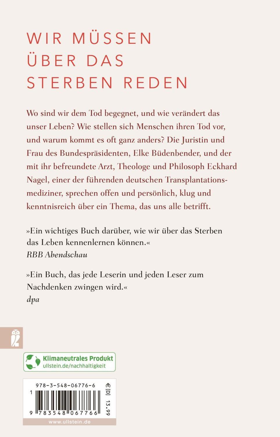 Rückseite: 9783548067766 | Der Tod ist mir nicht unvertraut | Elke Büdenbender (u. a.) | Buch