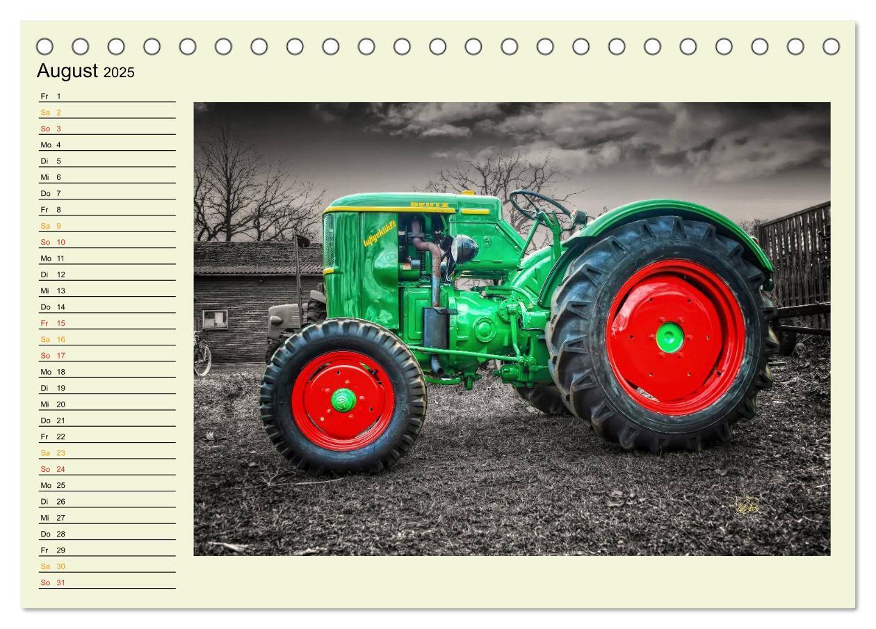 Bild: 9783435585229 | Traktoren - Oldtimer (Tischkalender 2025 DIN A5 quer), CALVENDO...