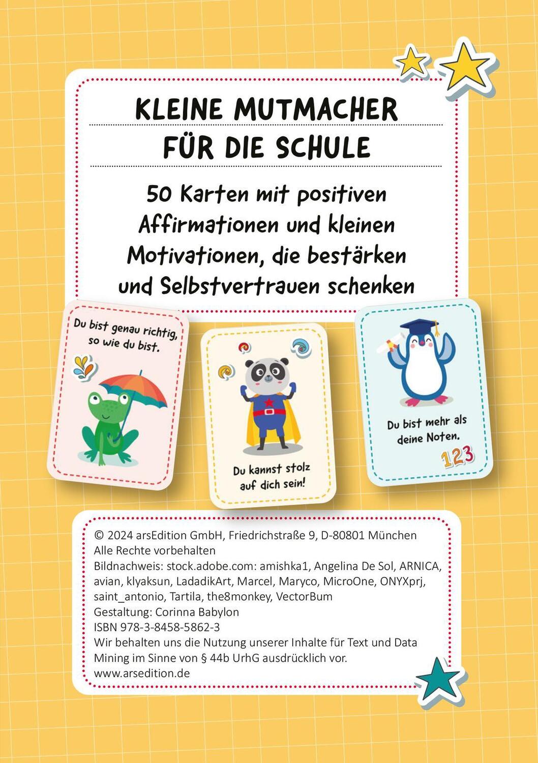 Rückseite: 9783845858623 | Mutmachkarten für die Schule | Taschenbuch | 50 S. | Deutsch | 2024