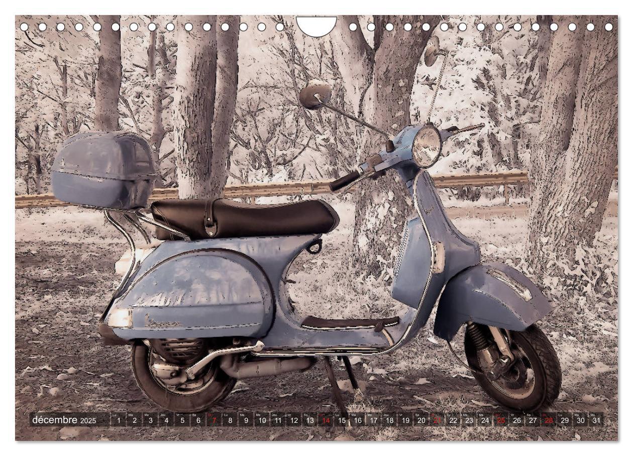 Bild: 9781325942589 | La Vespa en Cartoon (Calendrier mural 2025 DIN A4 vertical),...