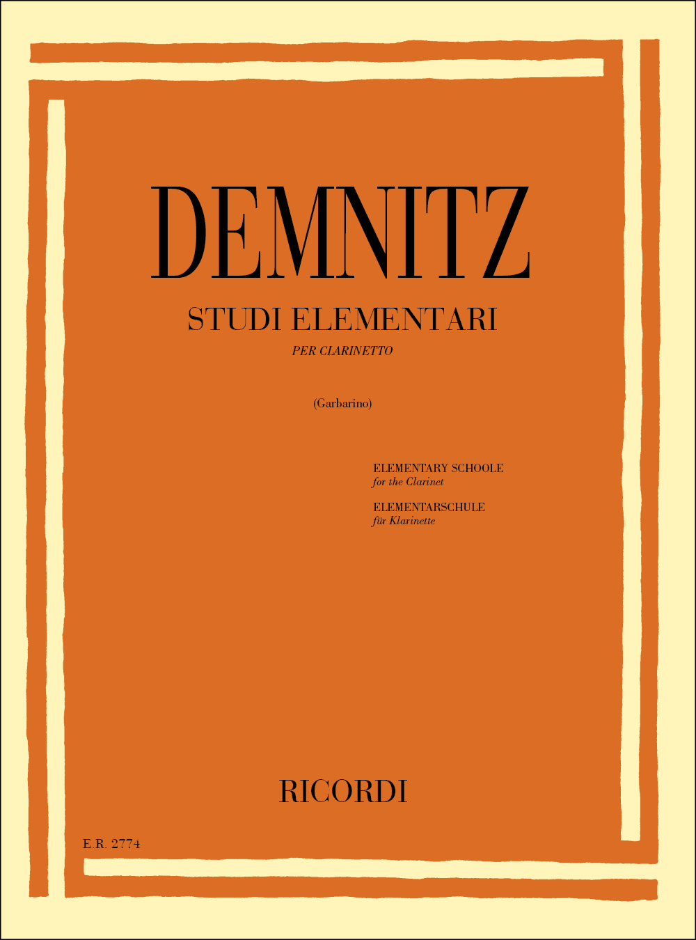 Cover: 9790041827742 | Studi Elementari | Friedrich Demnitz | Partitur | Ricordi