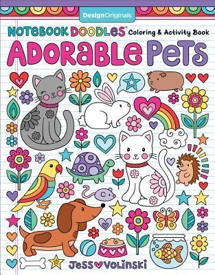 Cover: 9781497203228 | Notebook Doodles Adorable Pets | Coloring &amp; Activity Book | Volinski