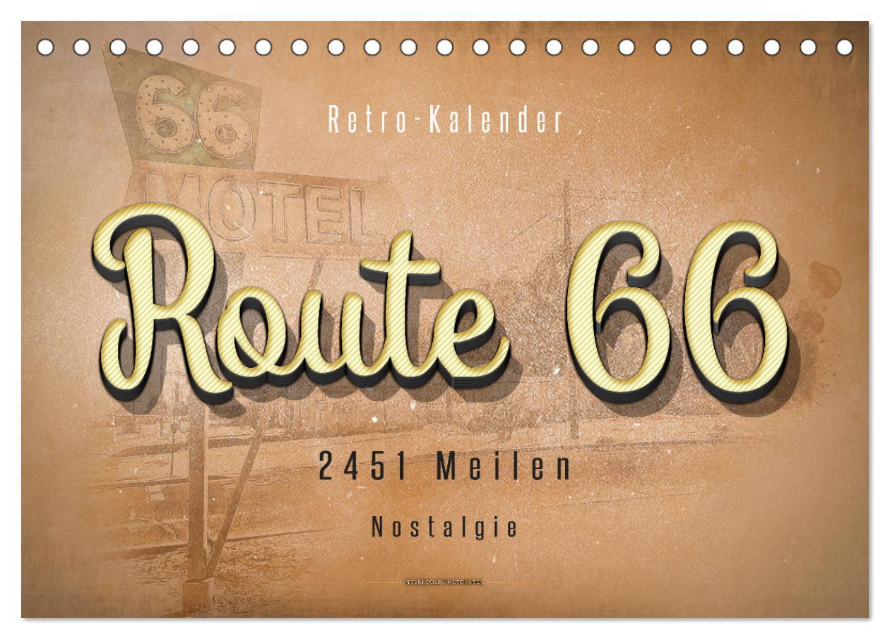 Cover: 9783435213948 | Route 66 - 2451 Meilen Nostalgie (Tischkalender 2025 DIN A5 quer),...