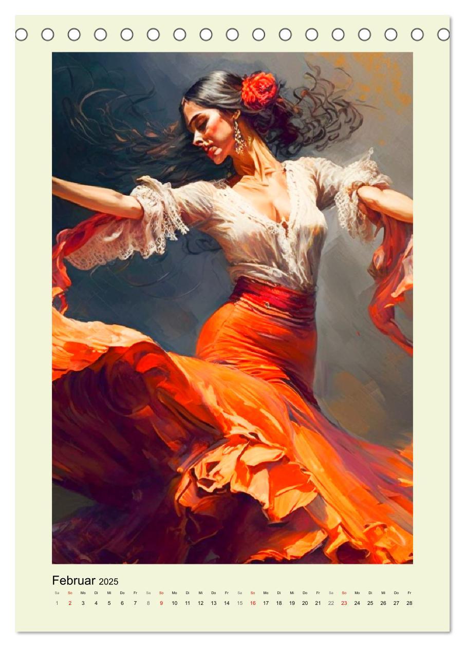 Bild: 9783435873364 | Flamenco. Anmutige Tänzerinnen. Illustrationen (Tischkalender 2025...