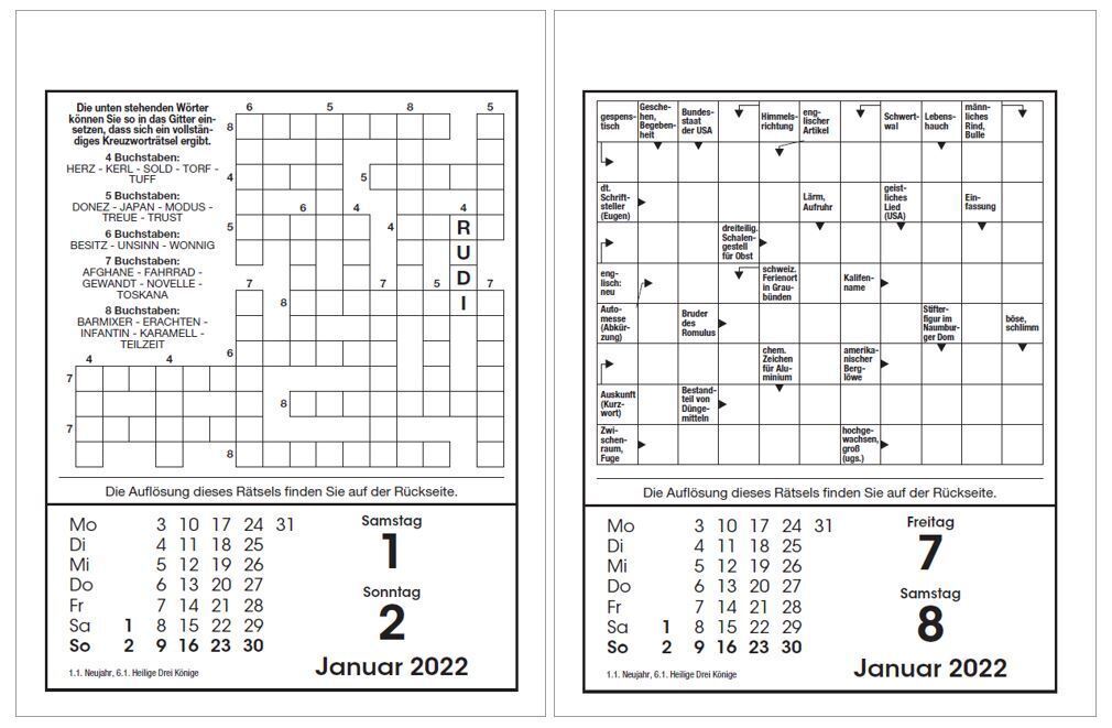 Bild: 9783809449188 | Rätselkalender 2025. Der beliebte Abreißkalender für alle...