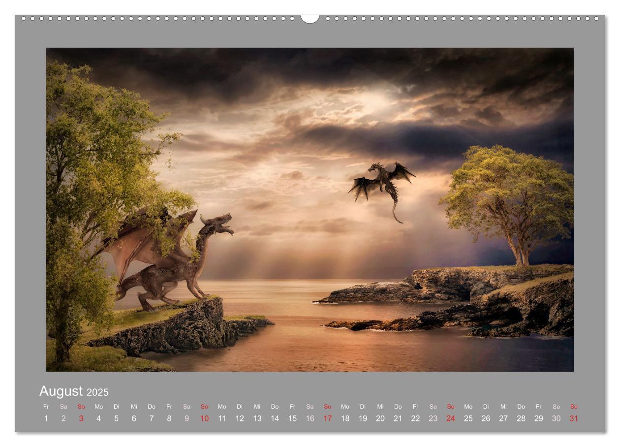 Bild: 9783435092444 | Land der Drachen (Wandkalender 2025 DIN A2 quer), CALVENDO...