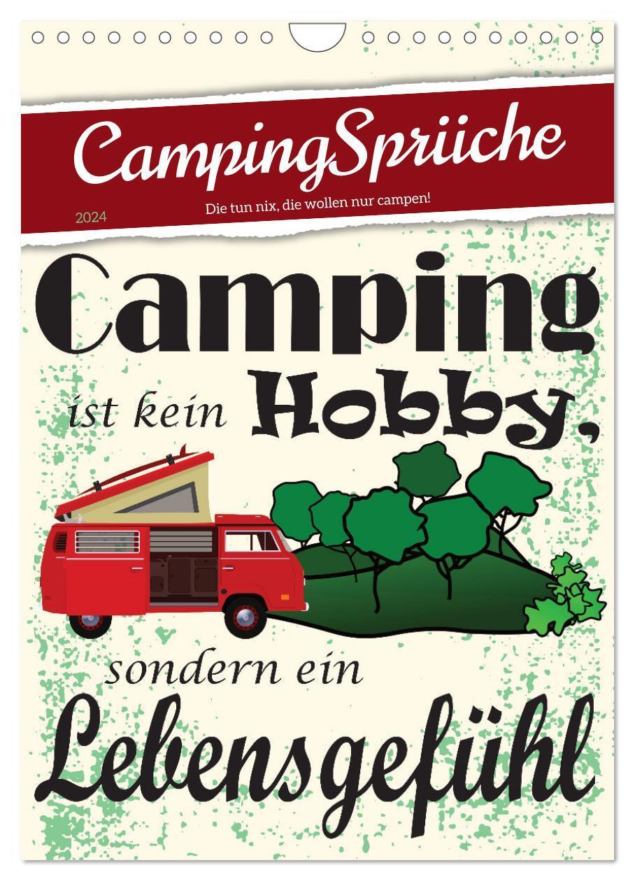 Cover: 9783675908697 | CampingSprüche (Wandkalender 2024 DIN A4 hoch), CALVENDO...