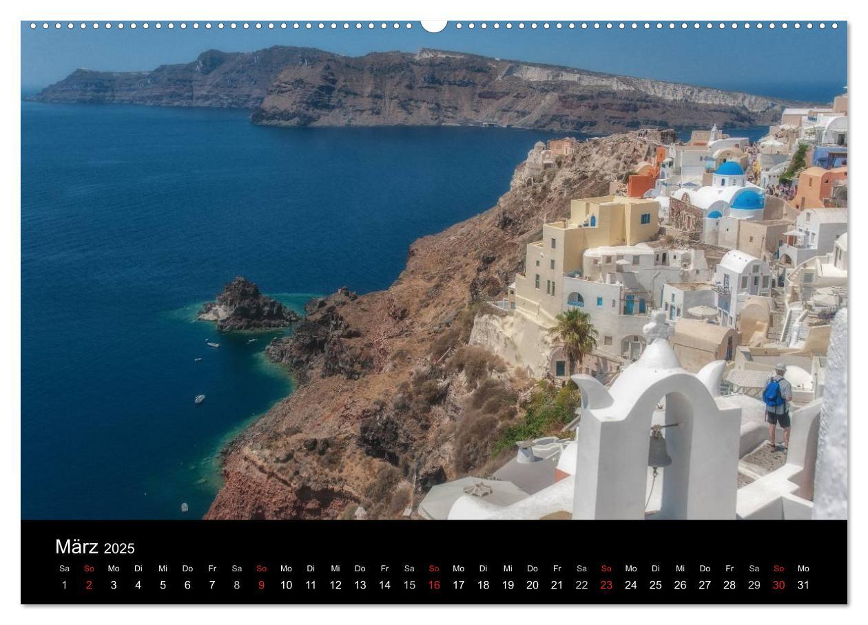 Bild: 9783435563944 | Zauberhaftes Santorin (Wandkalender 2025 DIN A2 quer), CALVENDO...