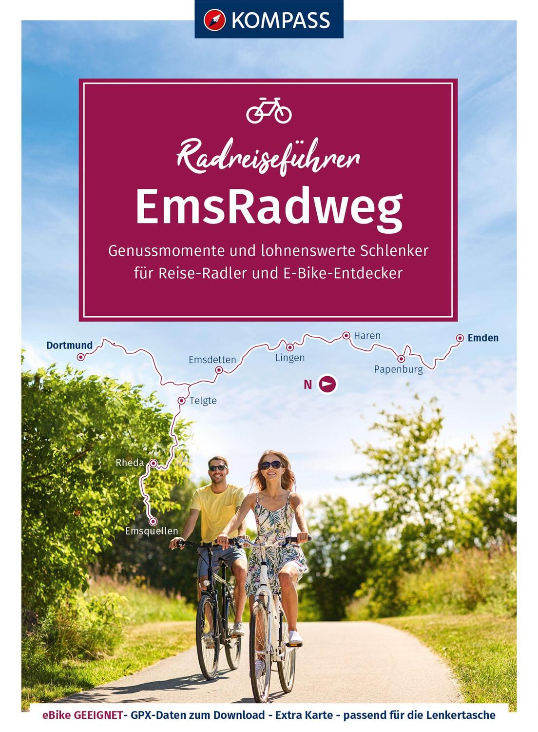 Cover: 9783991213314 | KOMPASS Radreiseführer Emsradweg | KOMPASS-Karten GmbH | Taschenbuch