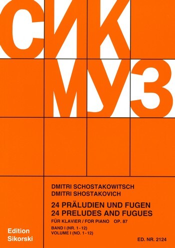 Cover: 9790003017013 | 24 Praeludien und Fugen Op 87/1-12 1 | Für Klavier - Noten | Buch