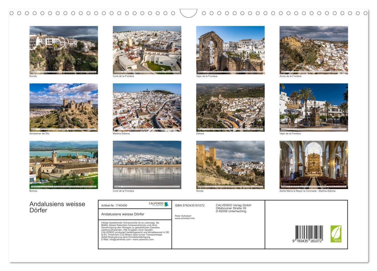 Bild: 9783435161072 | Andalusiens weisse Dörfer (Wandkalender 2025 DIN A3 quer), CALVENDO...